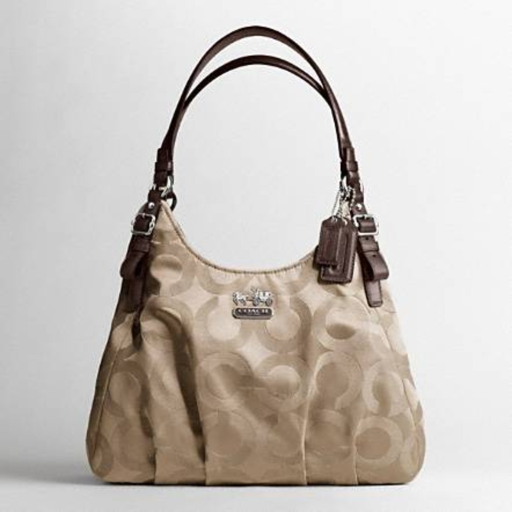 Coach MADISON OP ART SATEEN MAGGIE SHOULDER BAG